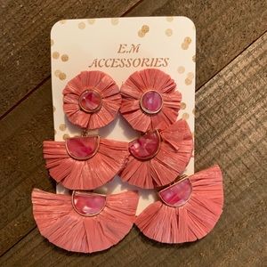 Coral Flower Earrings